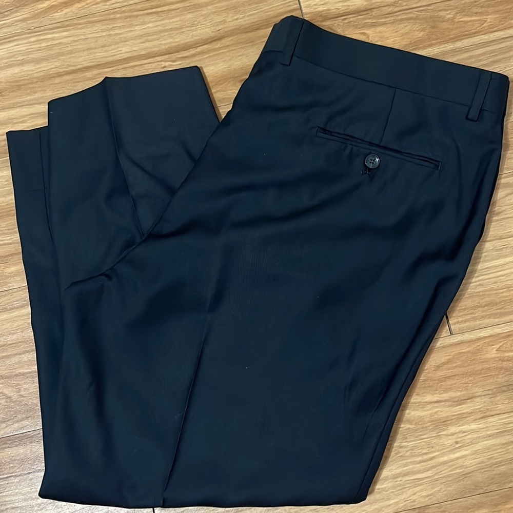 Carlo LussO 150 50/44R Mens Dress Pants Only (Black)